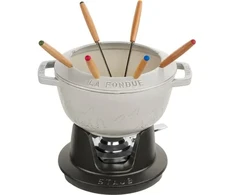 Fondue rinkinys Staub – 20 cm, balta triufelė