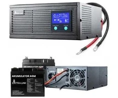 Extralink Piorun set 3000VA/2100W Inverteris + 2x Extralink AGM 12V 100Ah baterija | Nepertraukiamo maitinimo šaltinis |