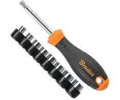 Rinkinys KLUCZY NASADOWYCH Z WKRĘTAKIEM DIY-SW10SET1 BRADAS