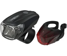 Ansmann 1600-0254 dviračio žibintai, priekinis ir galinis komplektas, LED