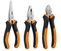 Bradas MASTER GRIP replių rinkinys, 3 dalių, nikeliuotas, „DIY-PL12/1SET“