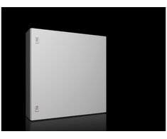 Rittal AX kompaktiškas korpusas 760x760x210 mm lakštinio plieno su montavimo plokšte viengulės durys 2 kumštelių spynos 1077 000