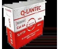 S/FTP cat.6A tinklo kabelis, susukta pora, LSOH, Dca 4x2x23 AWG, 10Gb/s, 10 metų garantija, pilkas, 100m - Q-LANTEC