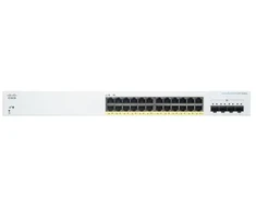 Šakotuvas CISCO Business Switching CBS220 išmanusis 24 portų gigabitinis Full PoE 382 W komutatorius su 4x10G SFP+ uplink
