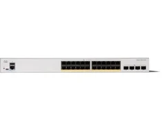 Šakotuvas CISCO Catalyst 1300X 24 prievadų komutatorius PoE+ su 385 W galios biudžetu, 4 x 10G SFP+ jungtys, 25G kaupimui