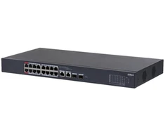 Šakotuvas Dahua CS4218-16ET-190 komutatorius, 18 prievadų, 16xPoE, 2xUPLINK debesijos, 190W