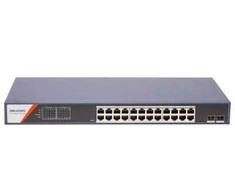 Šakotuvas 26 prievadų, 24 PoE prievadų komutatorius Hikvision DS-3E1526P-SI-24P2F