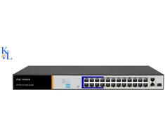 Šakotuvas K&amp;L 2426AI POE jungiklis su CCTV maitinimo šaltiniu iki 250m