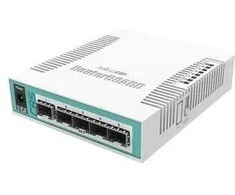 Šakotuvas Mikrotik CRS106-1C-5S gigabito eterneto (10/100/1000) tinklo jungtys, PoE palaikymas, baltas
