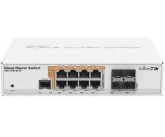 Šakotuvas Mikrotik CRS112-8P-4S-IN Gigabit Ethernet (10/100/1000) Tinklo jungtys PoE palaikymas Balta