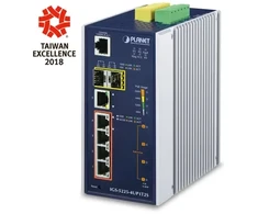 Šakotuvas PLANET IGS-5225-4UP1T2S łącza jungiama į tinklą Zarządzany L2+ Gigabit Ethernet (10/100/1000) Obsługa PoE Mėlyna, Sidabrinė