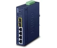 Šakotuvas PLANET Industrial L2/L4 4-Port Zarządzany L2/L4 Gigabit Ethernet (10/100/1000) Mėlyna