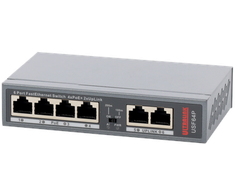 Šakotuvas Pulsar USF64P komutatorius PoE FastEthernet, 4xPoE, 2xUpLink