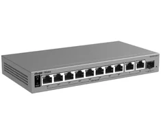 Šakotuvas Ruijie SWITCH POE RG-ES211GS-P 8-PORTOWY + 2X UPLINK + 1X SFP REYEE