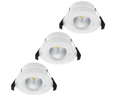 Šakotuvas Shelly PbS · Hilux DS8 LED Lampa wpuszczana · Rinkinys 3 vnt · 2200-6500K · CRI95 · 600lm · BT · WLAN · balta (Shelly_PbS_DS8_w_3er)