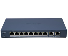 Šakotuvas SWITCH POE DS-3E1310HP-EI(B) 8 PRIEVADŲ Hikvision