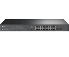 Šakotuvas Switch TP-Link JetStream TL-SG2218P przełącznik sieciowy zarządzany L2/L2+ Gigabit Ethernet (10/100/1000) obsługa PoE 1U juoda