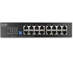 Šakotuvas ZYXEL GS1100-16S 16 portų Gigabit DIP perjungiklis Nevaldomas komutatorius