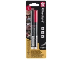 Sakura MARKER Z CIENKĄ KOŃCÓWKĄ JUODA+CZER