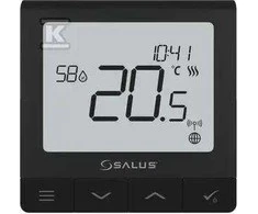 Salus Salus laidinis, įleidžiamas temperatūros reguliatorius SQ610B Quantum, 230 V, juodas