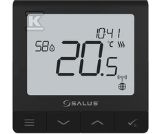 Salus Salus laidinis, įleidžiamas temperatūros reguliatorius SQ610B Quantum, 230 V, juodas