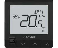 Salus bezvadu termostats Quantum SQ610BRF, programmējams, juodas