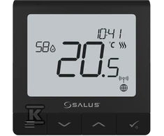 Salus bezvadu termostats Quantum SQ610BRF, programmējams, juodas