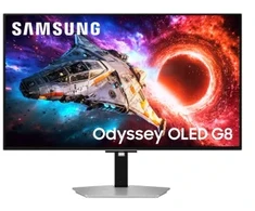 Samsung G80SH monitorius komputerowy 81,3 cm (32") 3840 x 2160 px 4K Ultra HD OLED Sidabrinė