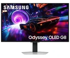 Samsung G81SF kompiuterio monitorius 81,3 cm (32") 3840 x 2160 px 4K Ultra HD OLED Sidabrinis