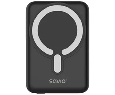 Savio POWERBANK BA-12 10000 mAh, juodas, magnetic