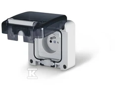 Scame Hermetinis lizdas p/t IP66, 16A, 250V 2P+E (137.4411)