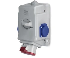 SCAME IŠVADAS SU IŠJUNGTA 0-1 32A/5P/230V IP44 OPTIMA-C.