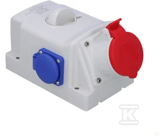 SCAME KARŠTA IR IŠJUNGTA 0-1 16A/5P/2X230V IP44 OPTIMA-