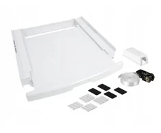 Scanpart Skalbimo mašina and dryer stacking kit with drawer and strap, baltas