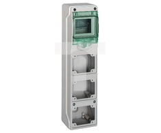 Schneider Rozdzielnica 1x4 natynkowa Mureva IP65 do podłączenia gniazd mgMRV-1-4-NT-T/3 3 otwory 65x85mm 13177