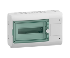 Schneider 13438 Mureva IP65 ant paviršiaus montuojamas 1x12 skirstomasis įrenginys su sMRV-1-12-NT-T valdymo kasete, kasetė su 1 anga 13438