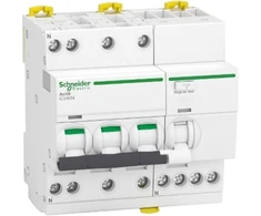 Schneider A9DE3725 Liekamosios srovės pertraukiklis iCV40N-C25-30-AC C 25A 3N polių 30 mA tipo AC A9DE3725