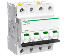 Schneider Electric Schneider A9F03463 Grandinės pertraukiklis 4P B 63A 6kA AC iC60N-B63-4 A9F03463