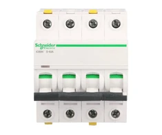 Schneider Electric IC60N perjungimo jungiklis 4P 63A D (A9F05463) charakteristikos