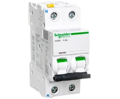 Schneider Electric IC60H perjungiklis 1P + N 6A C (A9F07606) charakteristikos