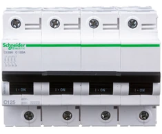 Schneider A9N18376 Wyłącznik nadprądowy 4P C 125A 10kA AC C120N A9N18376