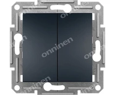 Schneider Electric Dviguba laiptų jungtis be rėmo Schneider Asfora EPH0600371 antracitas
