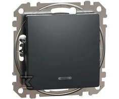 Schneider Electric SCHNEIDERE Schneider Sedna Design SDD114106L laiptų jungtis su apšvietimu juodo antracito dizaino ir elementais