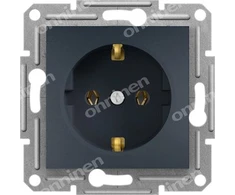 Lizdas Schneider Electric Asfora EPH2900171, įžemintas lizdas, IP20, juodas