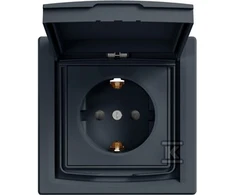 Schneider Electric ASFORA SCHUKO IP44 lizdas su 1 kartus tankiuoju rėmeliu (EPH3100371)