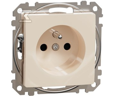 Schneider Electric SCHNEIDERE Vienvietis lizdas su įžeminimu Schneider Sedna Design SDD112011 su smėlio spalvos langinėmis Design &amp; Elements