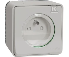 Schneider Electric Mureva Style 2P+PE lizdas baltas MUR39030