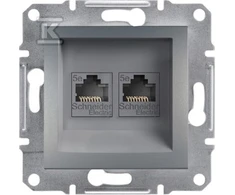 Schneider Electric Asfora kompiuterių lizdai 2 x RJ45 katė. 5E UTP be rėmelio (EPH4400162)