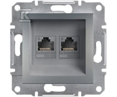 Schneider Electric Asfora kompiuterių lizdai 2 x RJ45 katė. 6 UTP be rėmelio (EPH4800162)