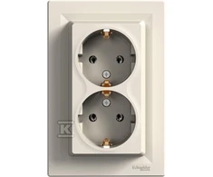 Schneider Electric montavimo lizdas Asfora dvigubas schuko kremas (EPH9900123)